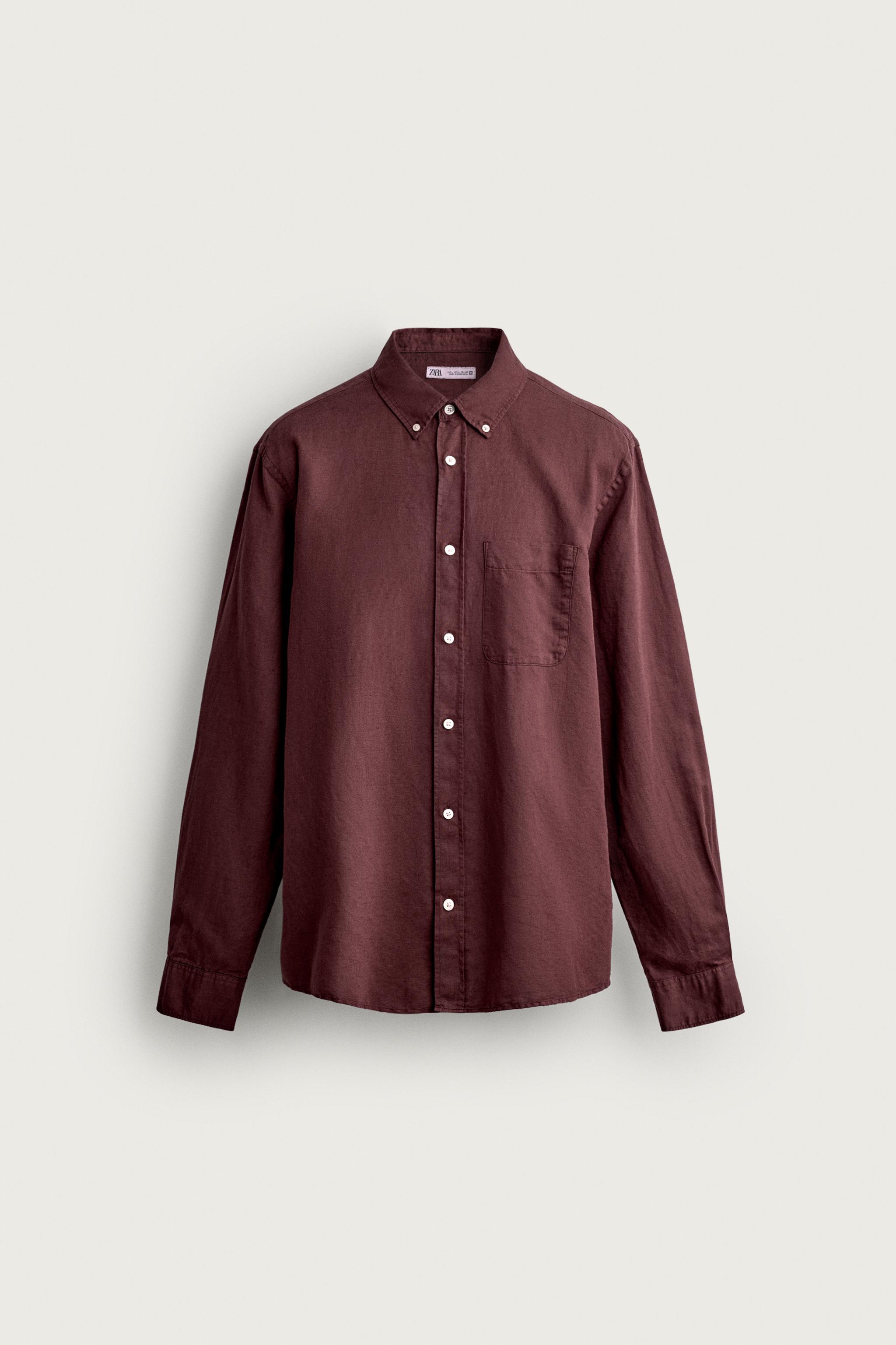 LINEN COTTON BLEND SHIRT